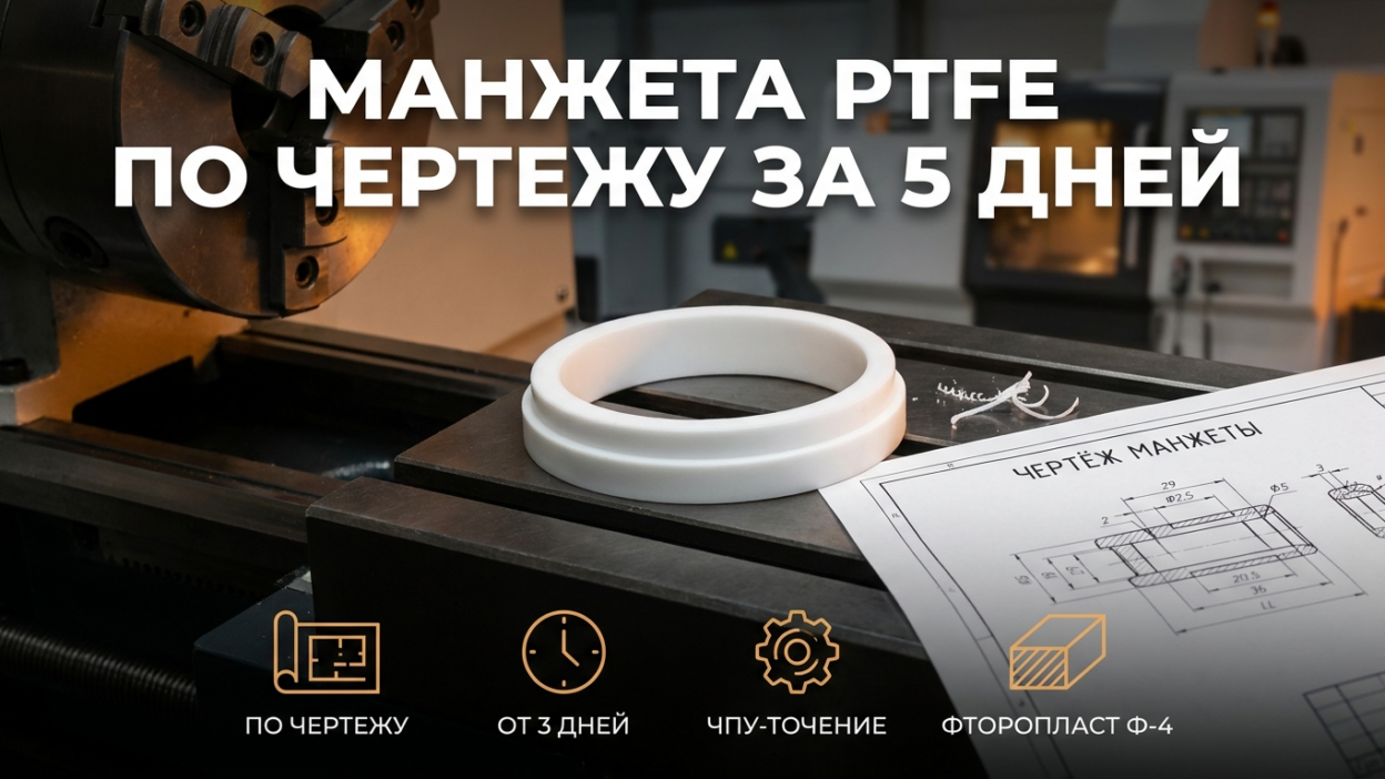 Манжеты фторопластовые на заказ: от чертежа до отгрузки